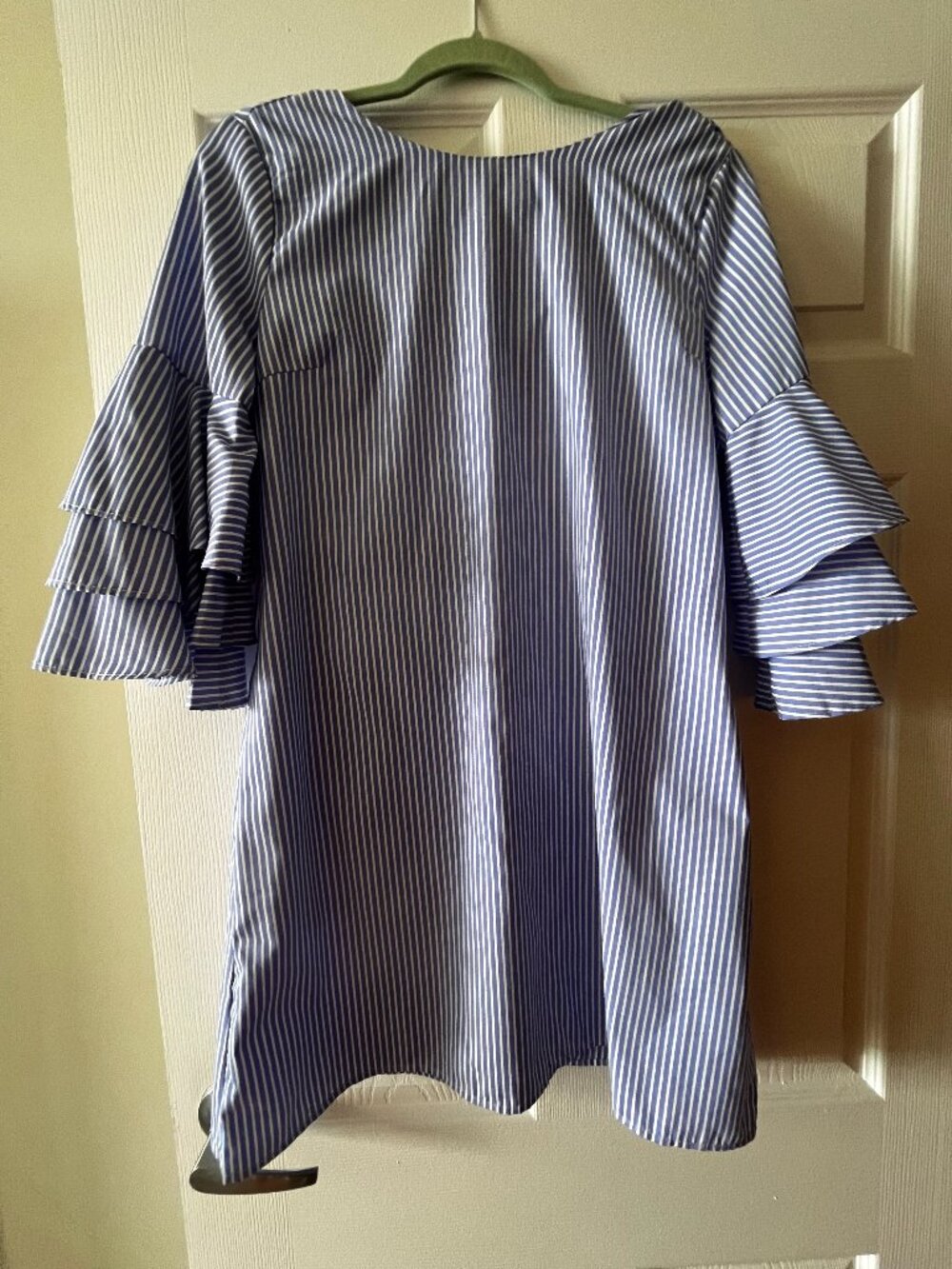 Bell Sleeved Striped Dress